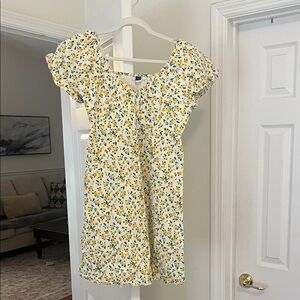 Old Navy Yellow Floral Dress